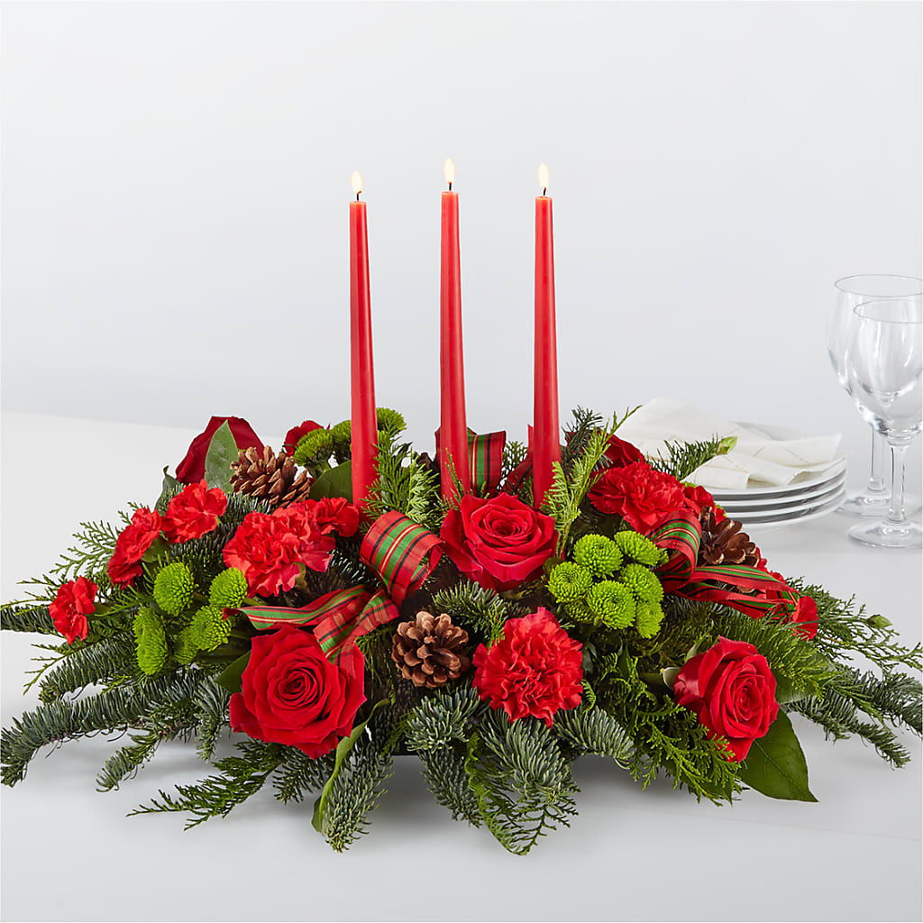 By the Candlelight Centerpiece – BEBE'S FLOWER SHOP, Los Angeles CA