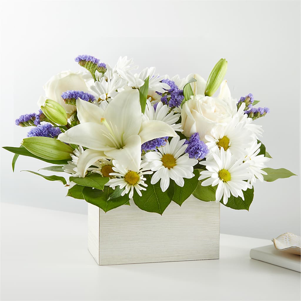 Beyond Blue Box Bouquet – BEBE'S FLOWER SHOP, Los Angeles CA