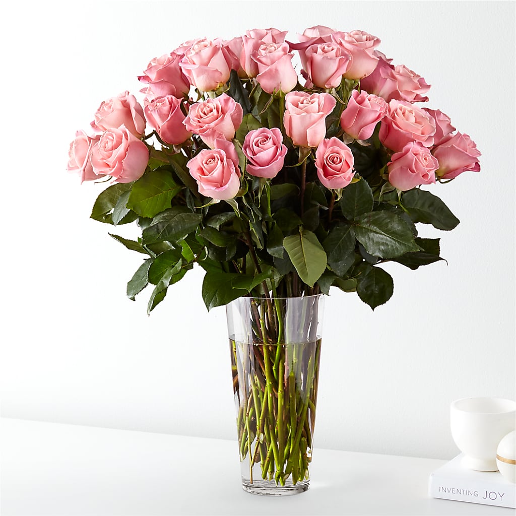 Long Stem Pink Rose Bouquet – BEBE'S FLOWER SHOP, Los Angeles CA