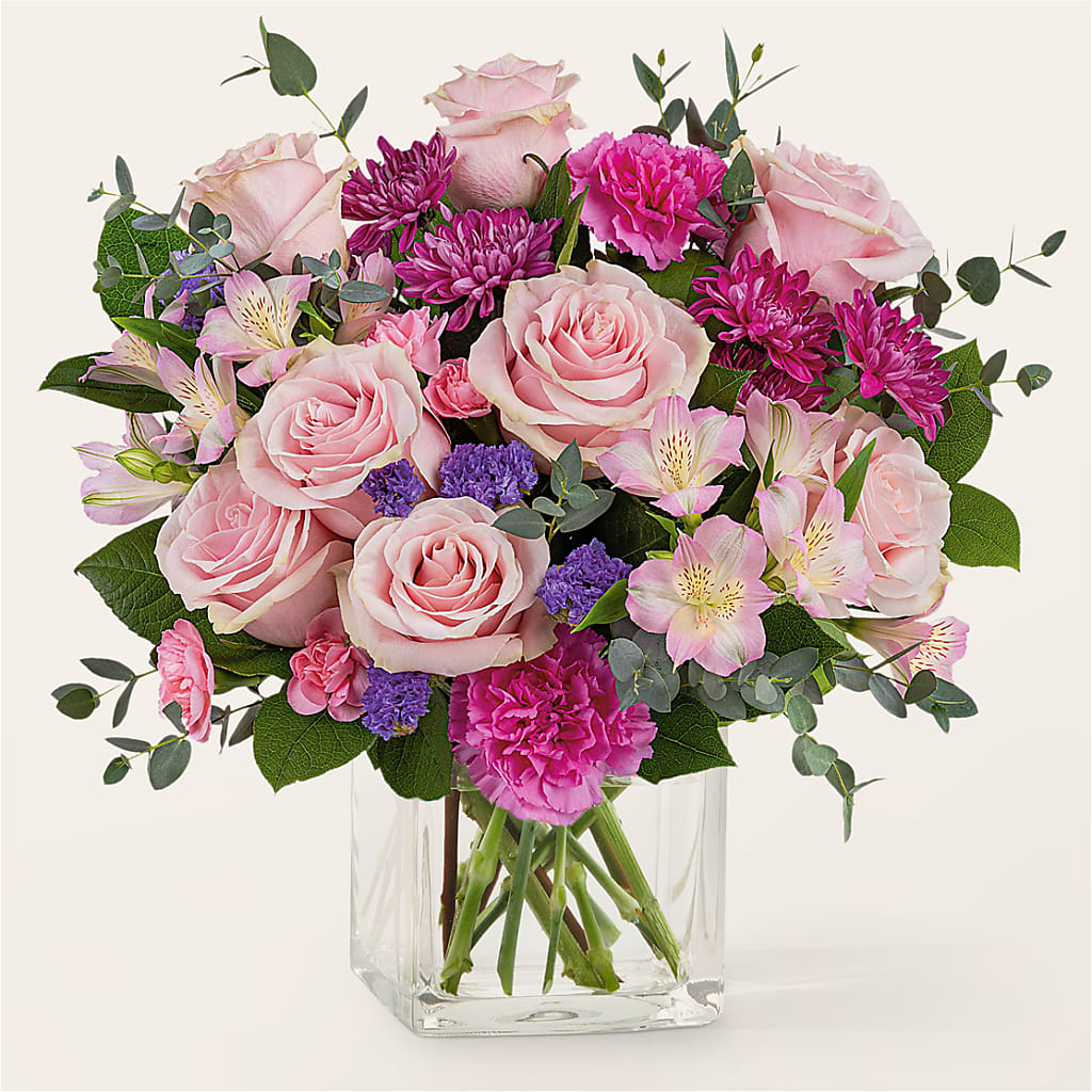 Rosy Radiance Bouquet – BEBE'S FLOWER SHOP, Los Angeles CA