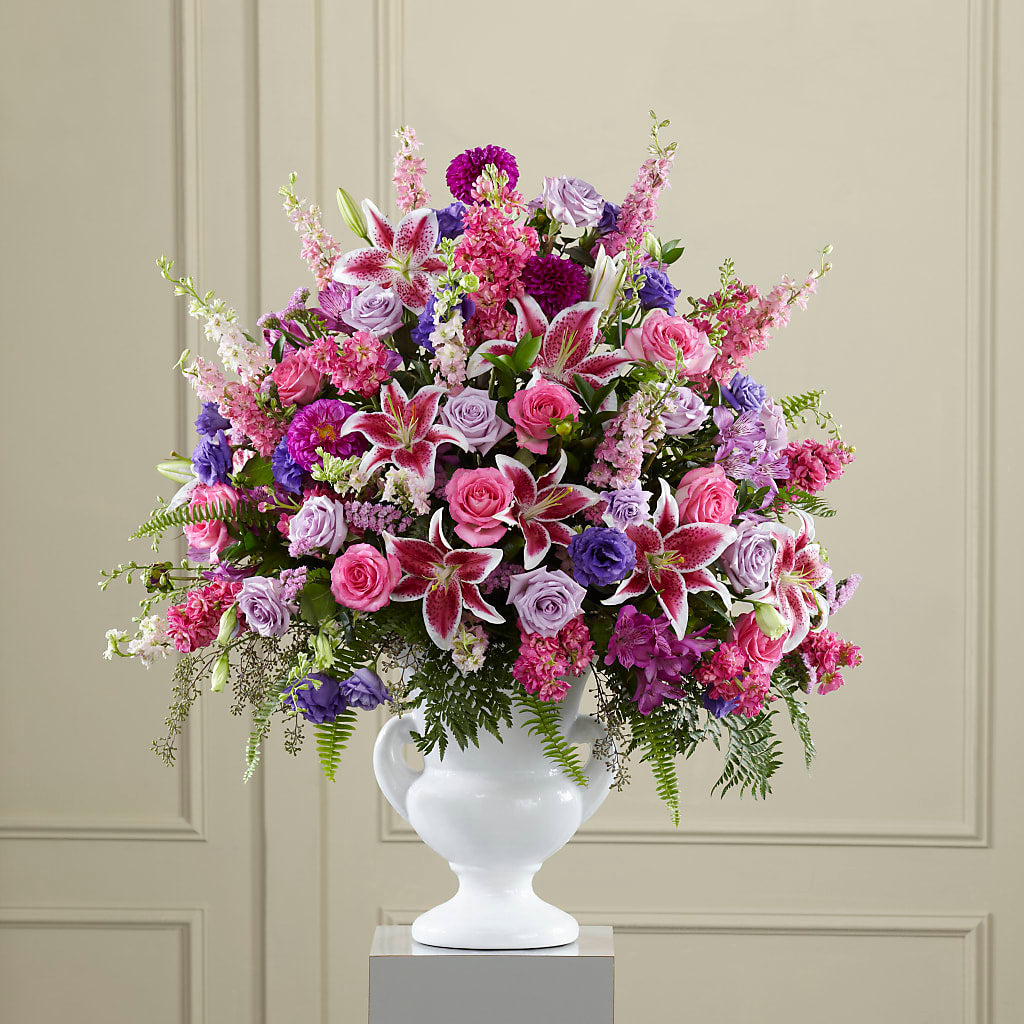 Peaceful Tribute Arrangement – BEBE'S FLOWER SHOP, Los Angeles CA