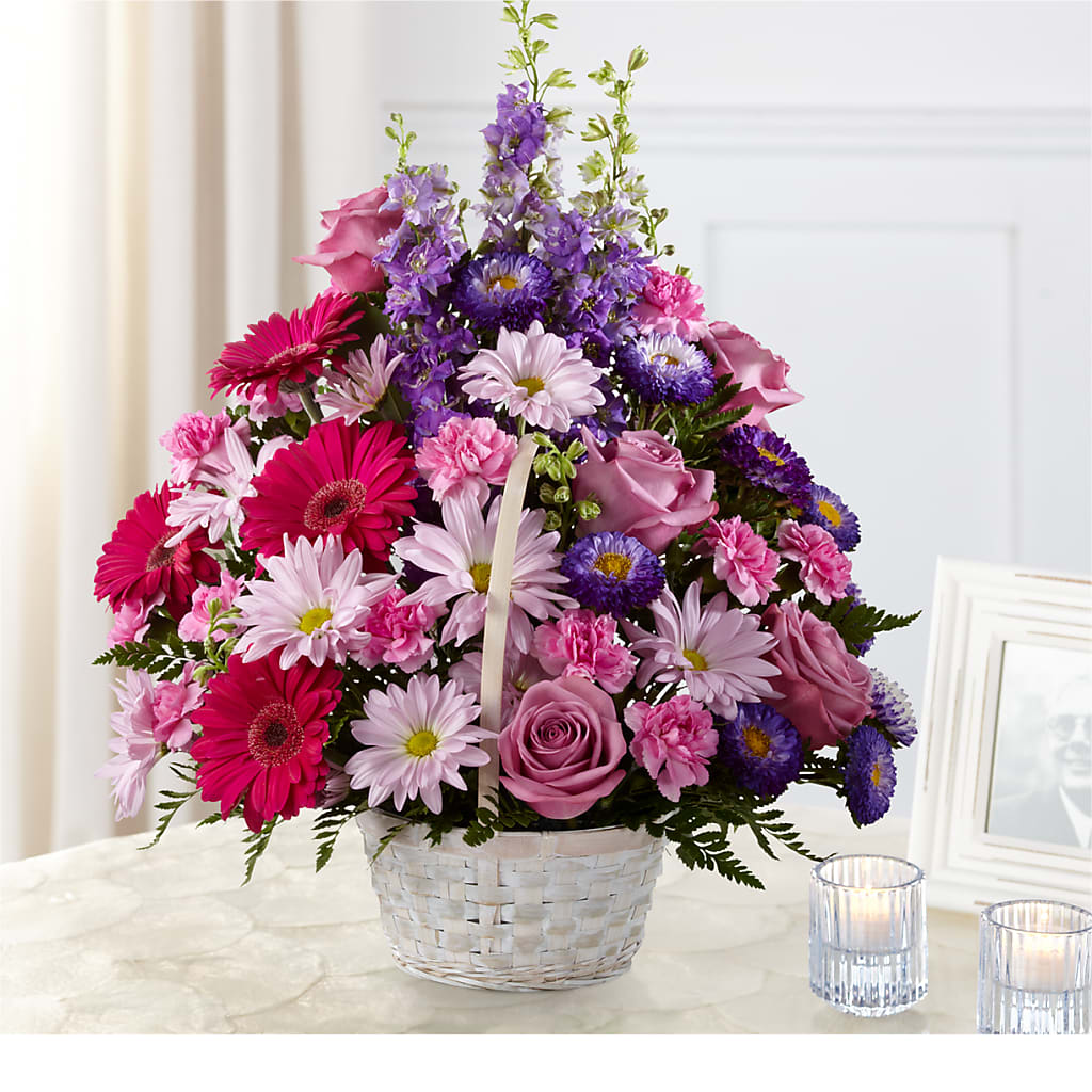 Pastel Peace Basket – BEBE'S FLOWER SHOP, Los Angeles CA