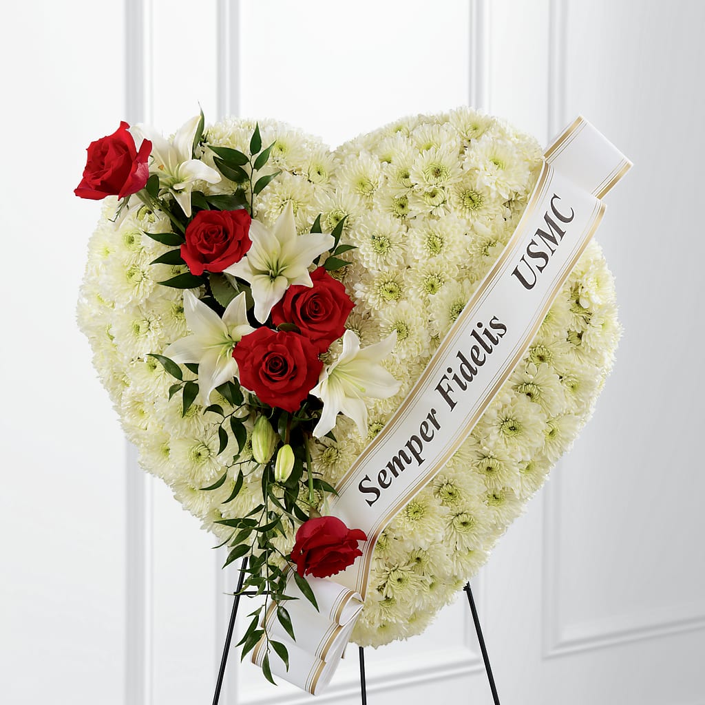 Heartfelt Hero Standing Heart – BEBE'S FLOWER SHOP, Los Angeles CA