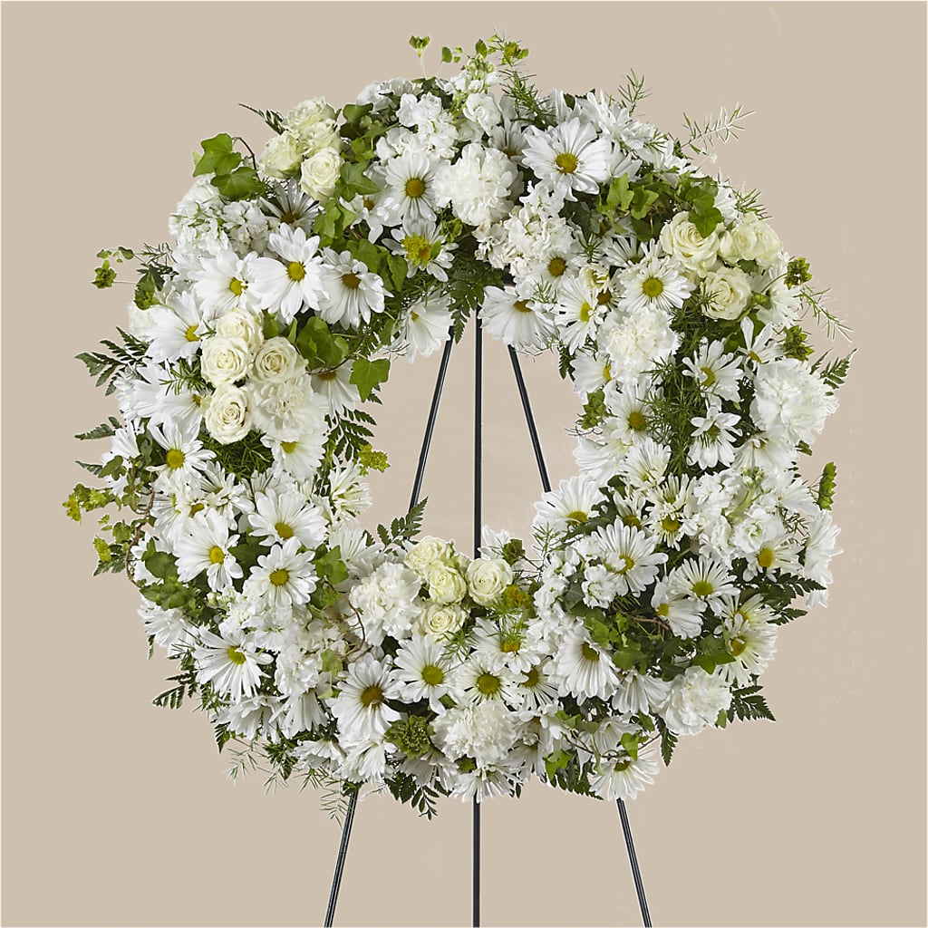 Faithful Wishes Wreath – BEBE'S FLOWER SHOP, Los Angeles CA