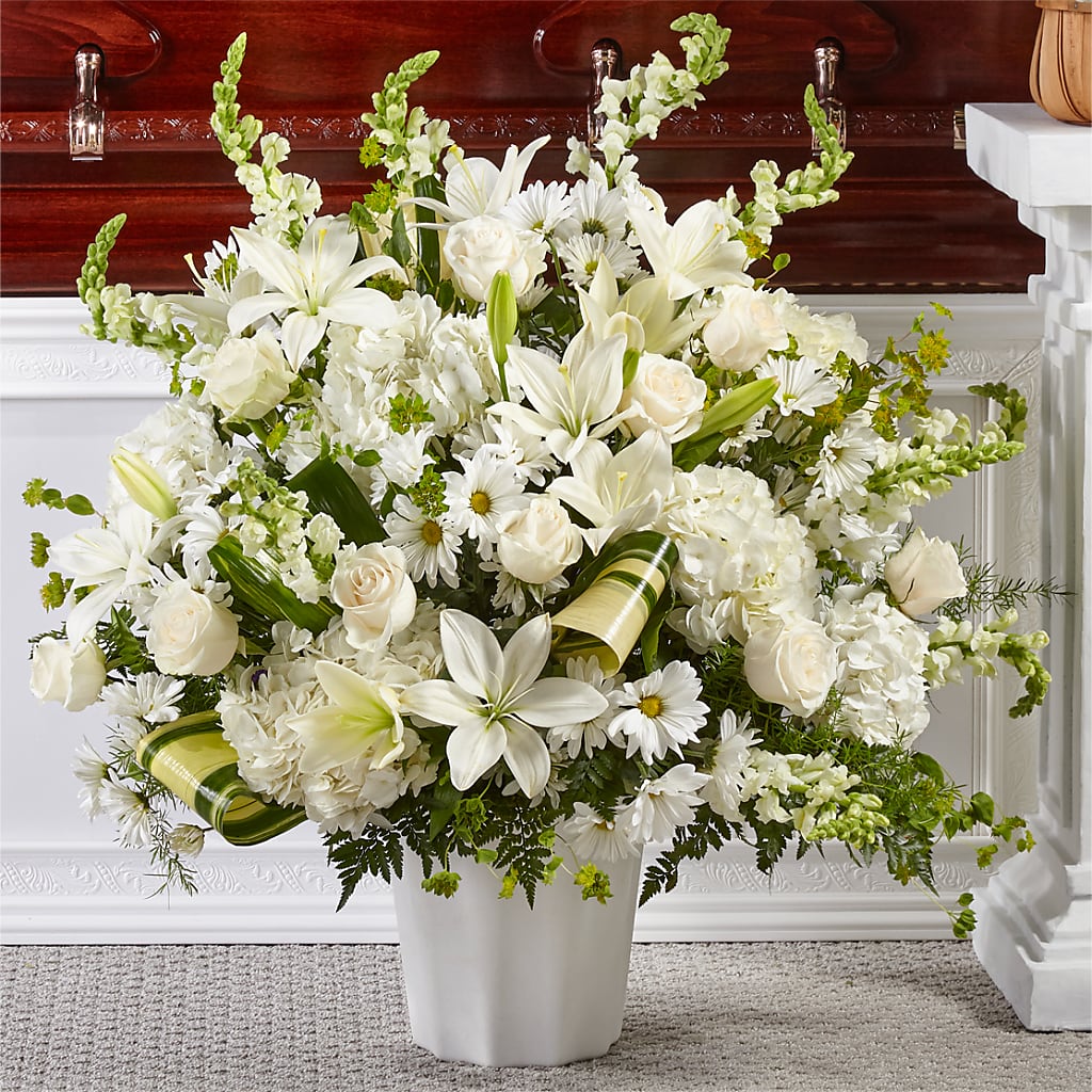 Thoughts of Tranquility Floor Basket – BEBE'S FLOWER SHOP, Los Angeles CA