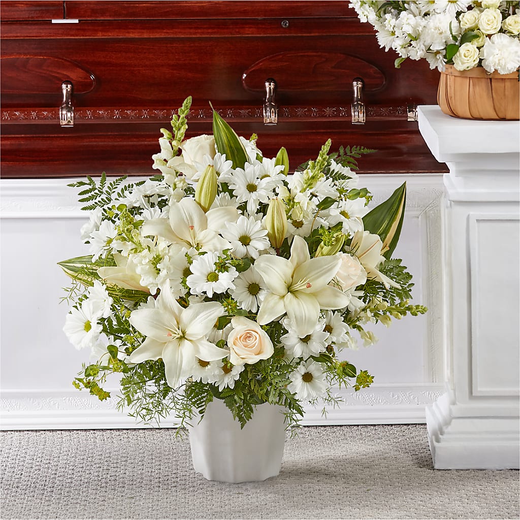 Thoughts of Tranquility Floor Basket – BEBE'S FLOWER SHOP, Los Angeles CA