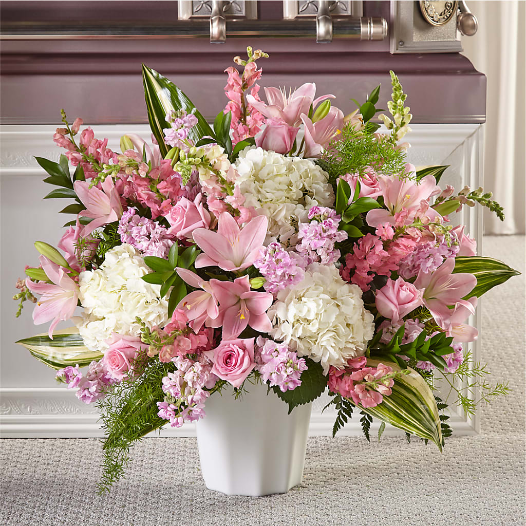 Simply Serene Floor Basket – BEBE'S FLOWER SHOP, Los Angeles CA