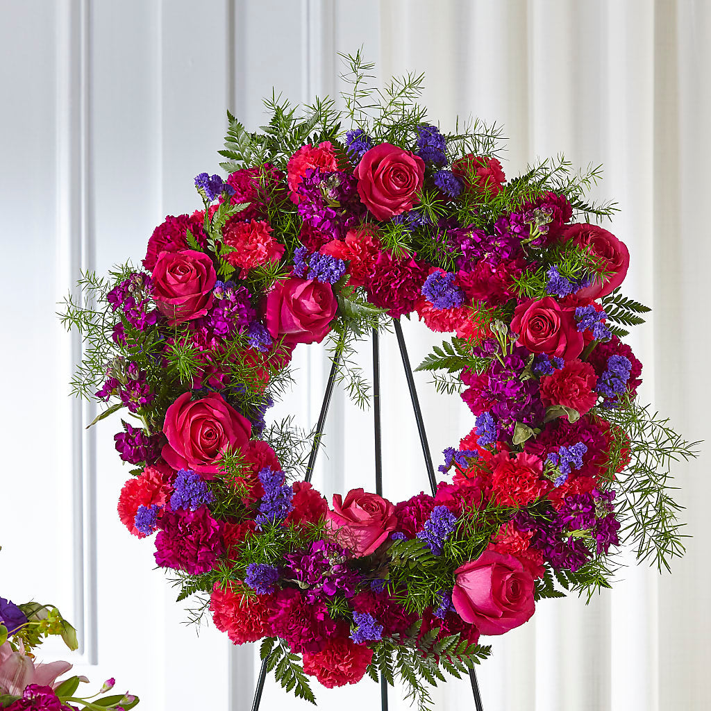 Calming Colors Wreath – BEBE'S FLOWER SHOP, Los Angeles CA