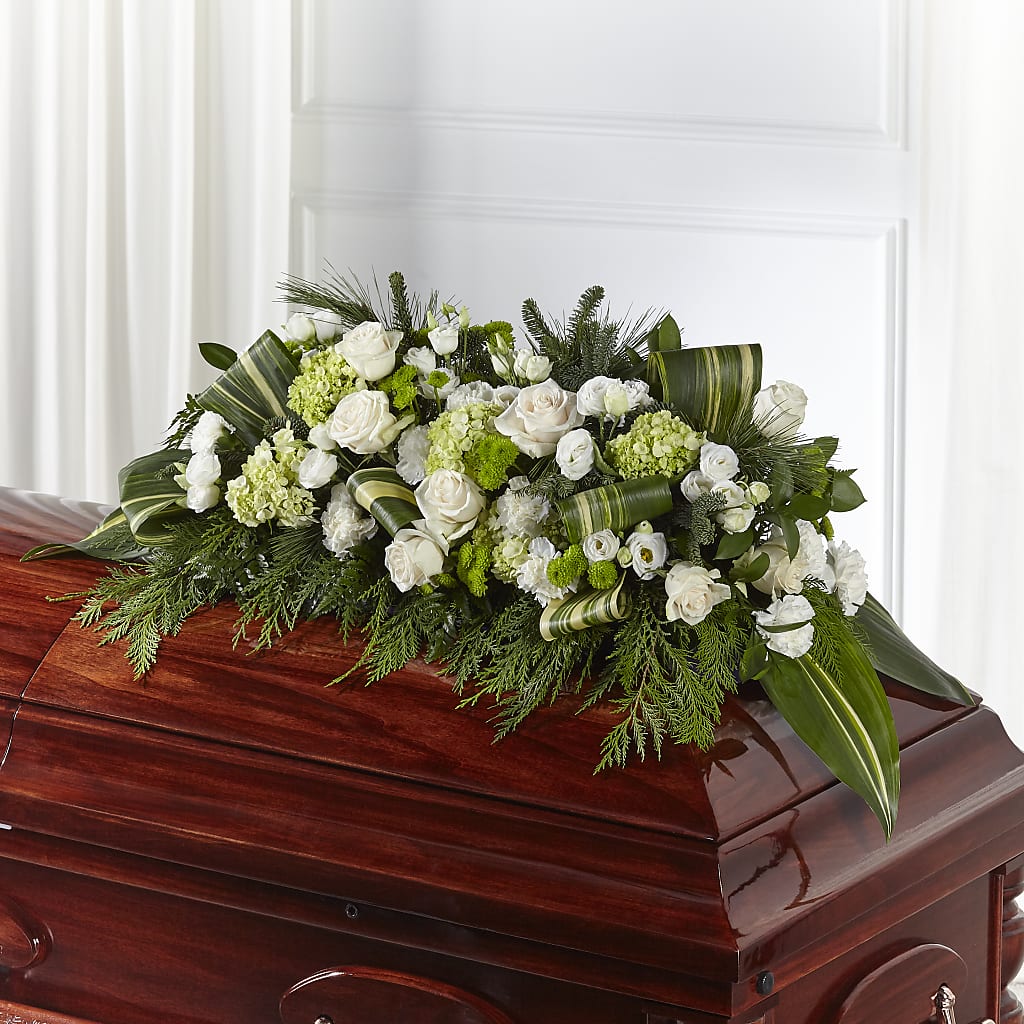 Hopeful Gesture Casket Spray – BEBE'S FLOWER SHOP, Los Angeles CA