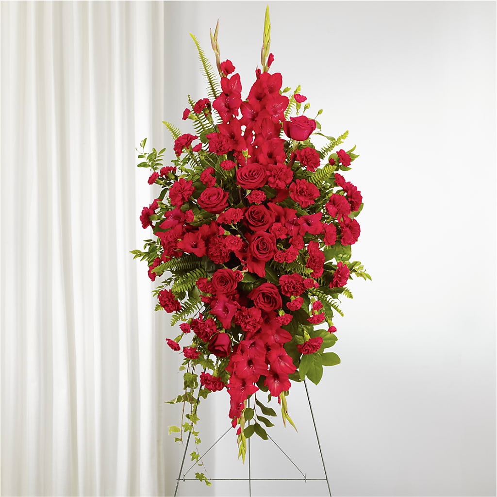 From the Heart Standing Spray – BEBE'S FLOWER SHOP, Los Angeles CA