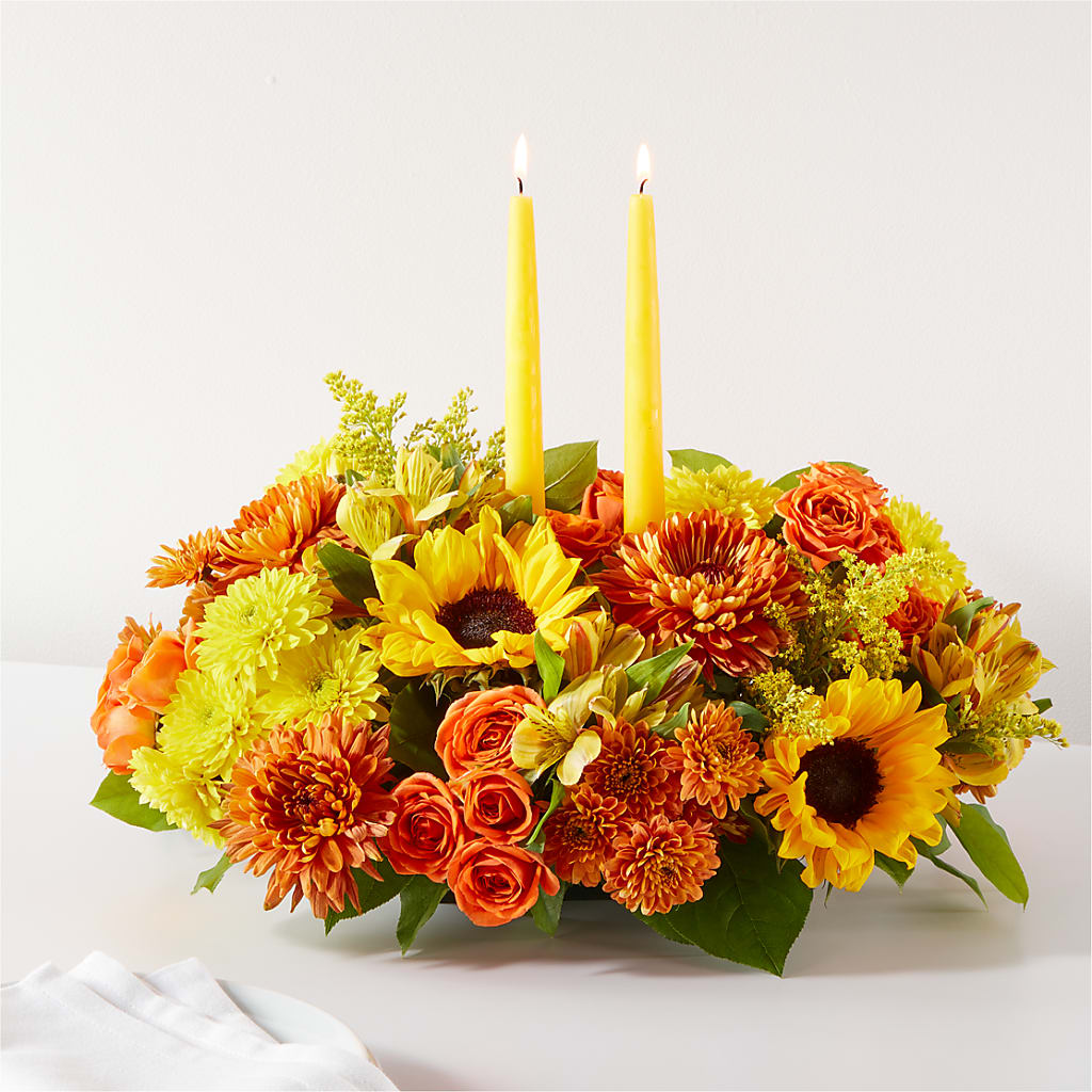Autumn Harmony Centerpiece – BEBE'S FLOWER SHOP, Los Angeles CA