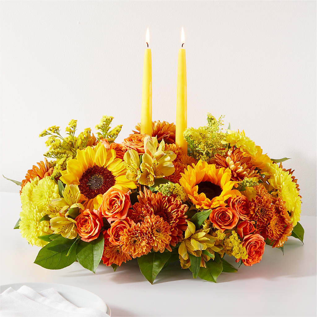 Autumn Harmony Centerpiece – BEBE'S FLOWER SHOP, Los Angeles CA