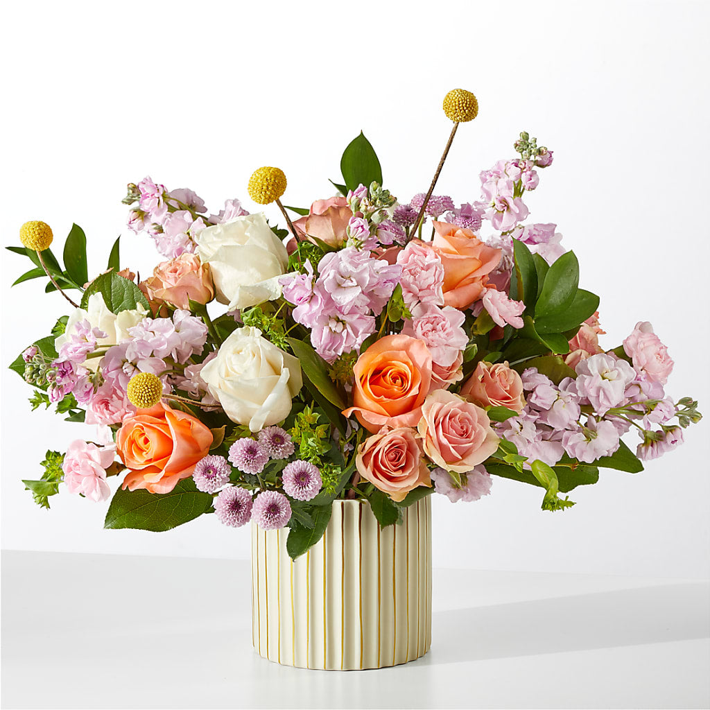 French Market Bouquet with Ivory Vase – BEBE'S FLOWER SHOP, Los Angeles CA