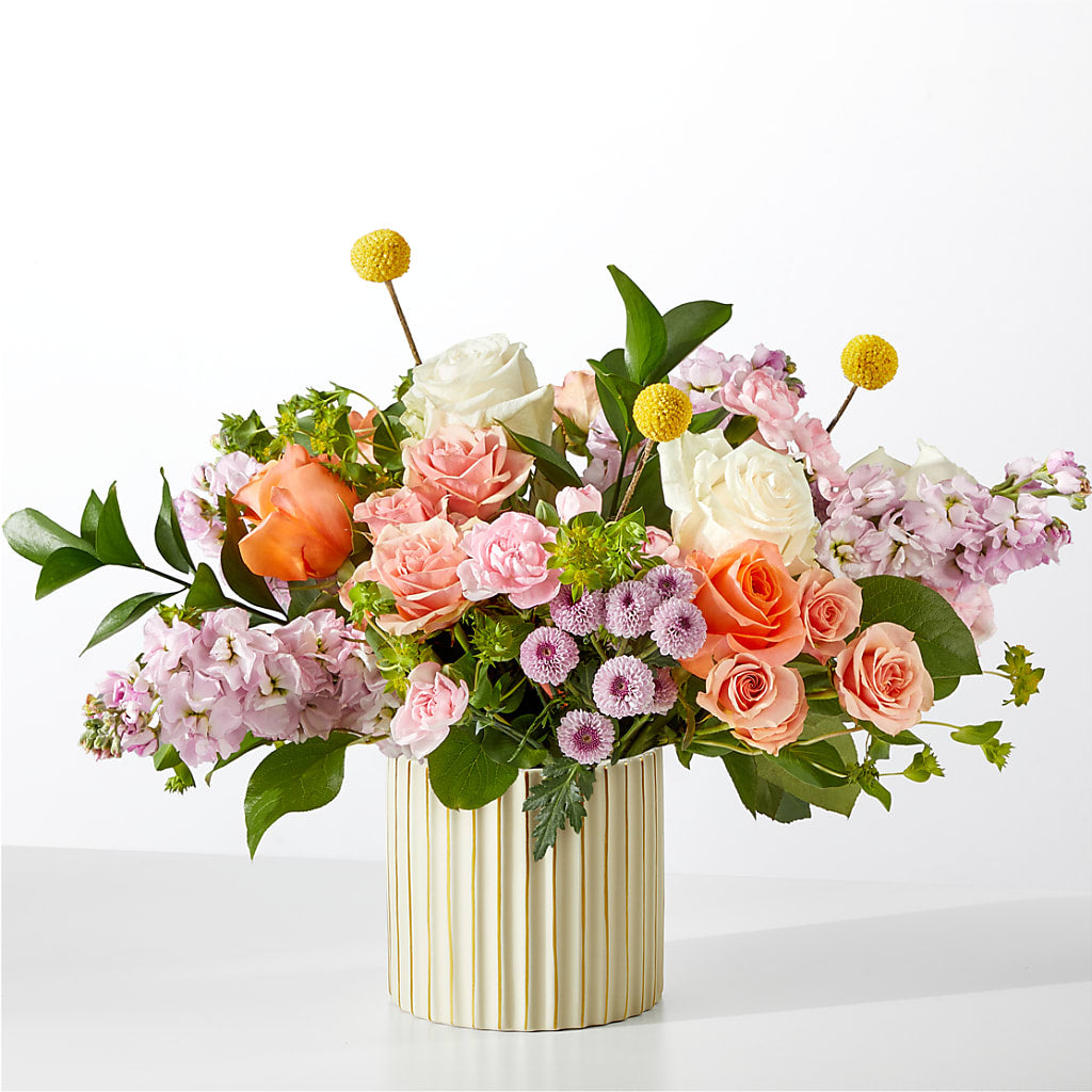 French Market Bouquet with Ivory Vase – BEBE'S FLOWER SHOP, Los Angeles CA
