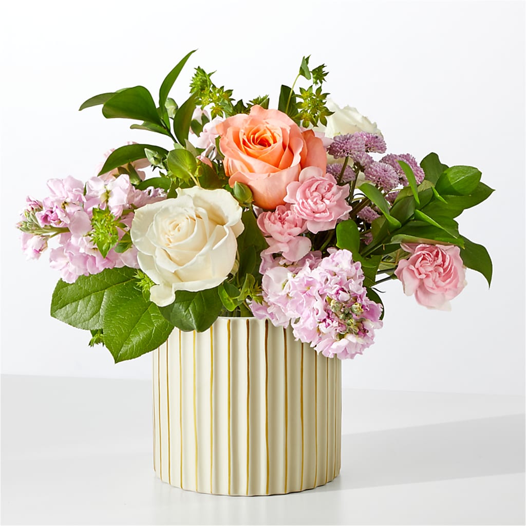 French Market Bouquet with Ivory Vase – BEBE'S FLOWER SHOP, Los Angeles CA