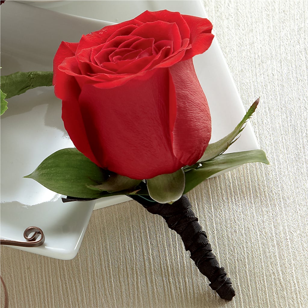 Red Rose Boutonniere – BEBE'S FLOWER SHOP, Los Angeles CA