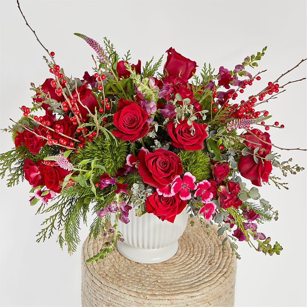Big Red Bow Bouquet – BEBE'S FLOWER SHOP, Los Angeles CA