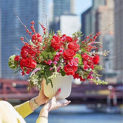 Big Red Bow Bouquet – BEBE'S FLOWER SHOP, Los Angeles CA