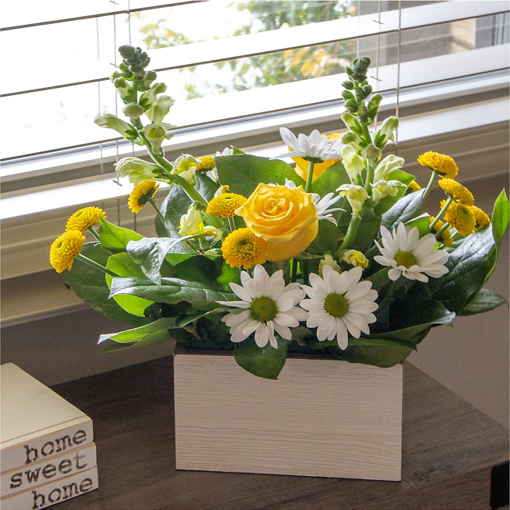 Sun Salutation Box Bouquet – BEBE'S FLOWER SHOP, Los Angeles CA