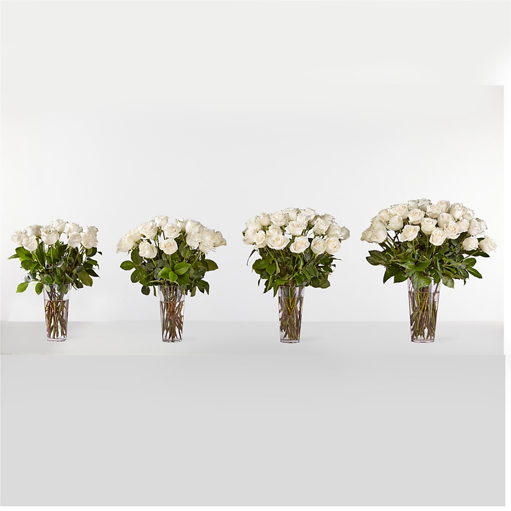 Long Stem White Rose Bouquet – BEBE'S FLOWER SHOP, Los Angeles CA