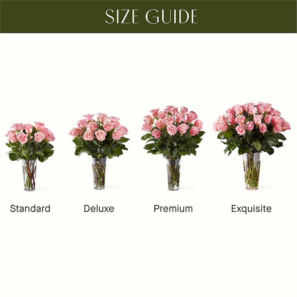 Long Stem Pink Rose Bouquet – BEBE'S FLOWER SHOP, Los Angeles CA