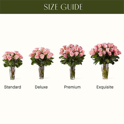 Long Stem Pink Rose Bouquet – BEBE'S FLOWER SHOP, Los Angeles CA