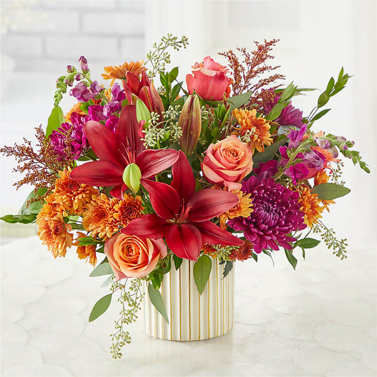 Burgundy Landscape Bouquet – BEBE'S FLOWER SHOP, Los Angeles CA