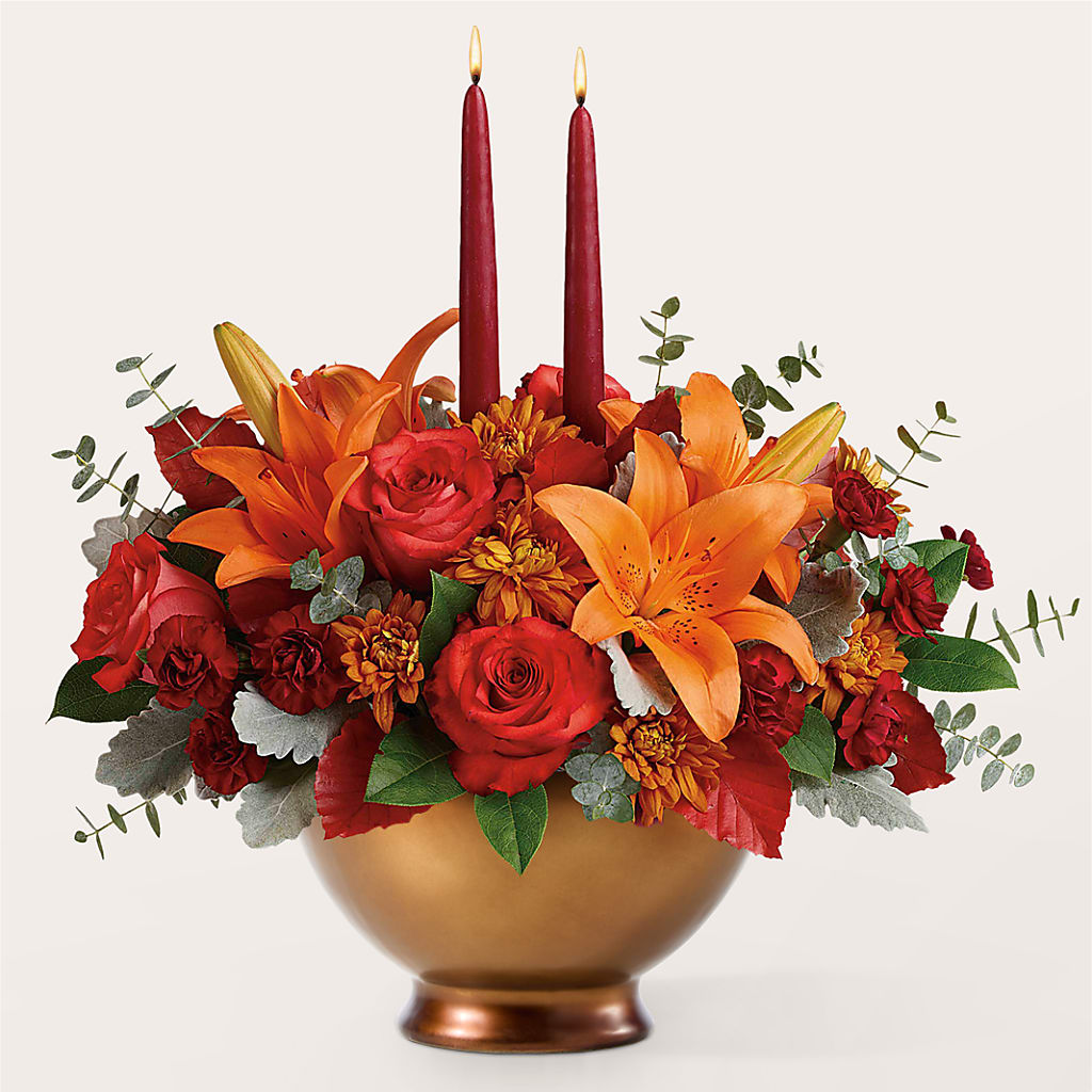 Fruits of Fall Centerpiece – BEBE'S FLOWER SHOP, Los Angeles CA