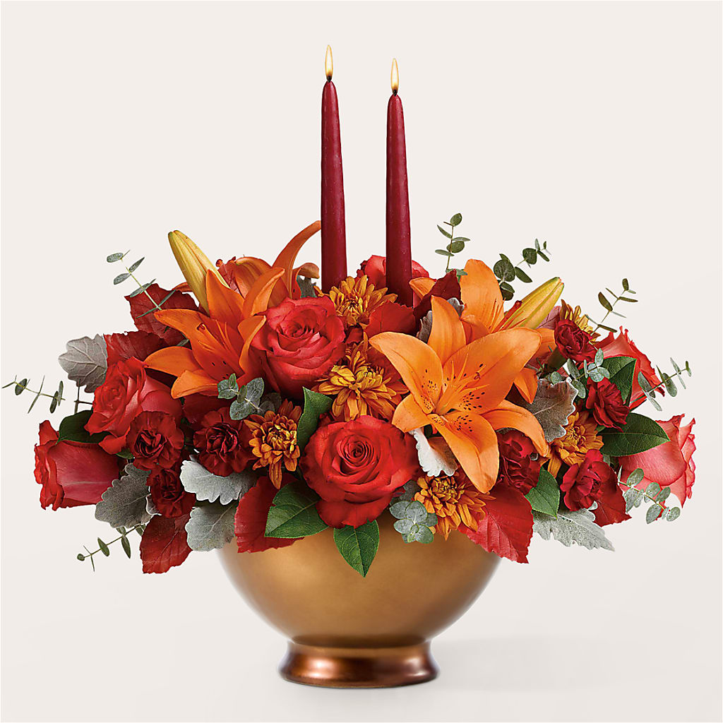 Fruits of Fall Centerpiece – BEBE'S FLOWER SHOP, Los Angeles CA