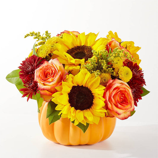 Golden Gourd Pumpkin Bouquet – BEBE'S FLOWER SHOP, Los Angeles CA