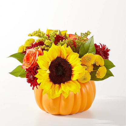 Golden Gourd Pumpkin Bouquet – BEBE'S FLOWER SHOP, Los Angeles CA