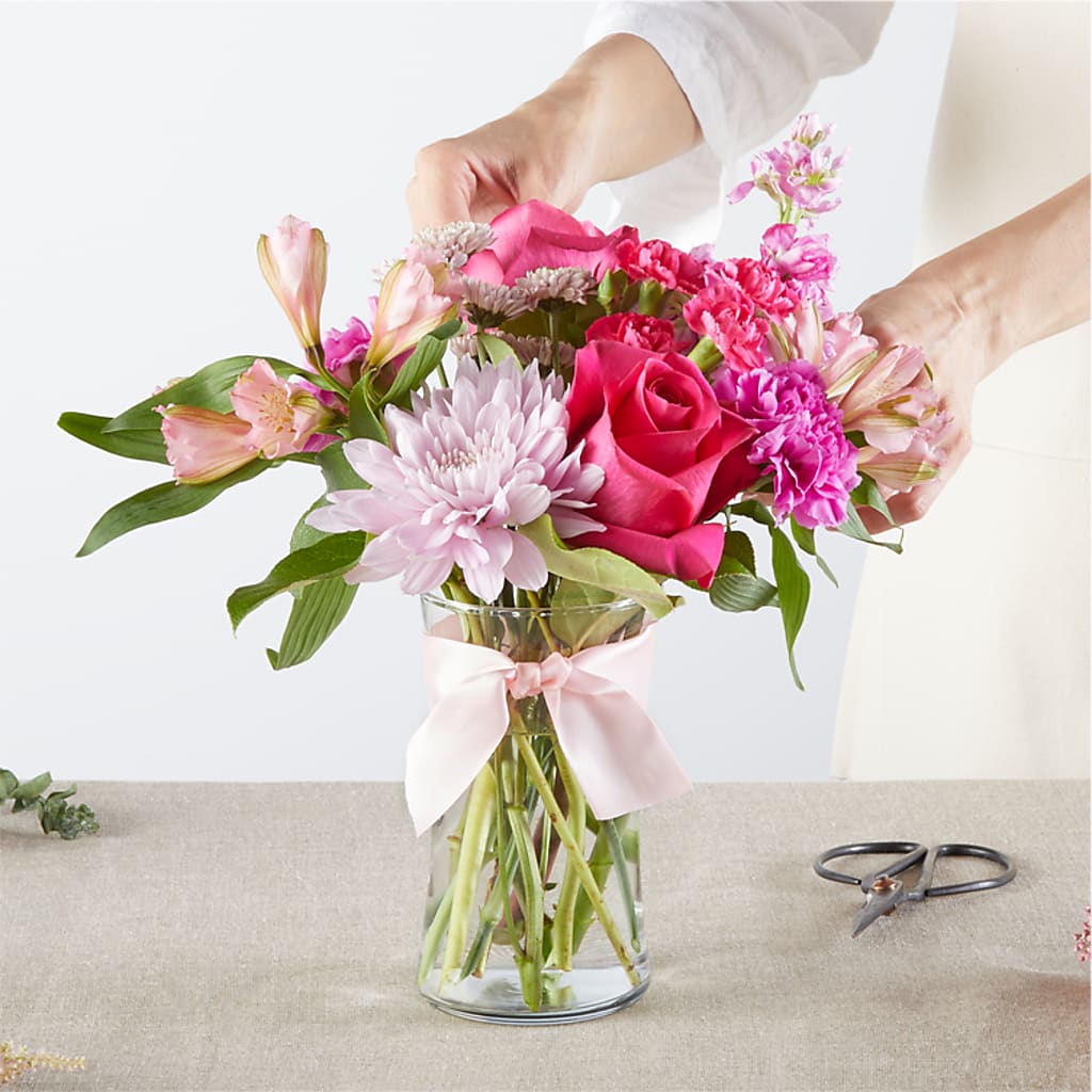 Pink Ribbon - A Florist Original – BEBE'S FLOWER SHOP, Los Angeles CA