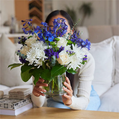 Cerulean Waves Bouquet – BEBE'S FLOWER SHOP, Los Angeles CA