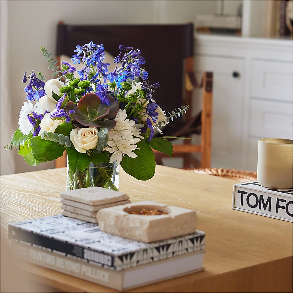 Cerulean Waves Bouquet – BEBE'S FLOWER SHOP, Los Angeles CA