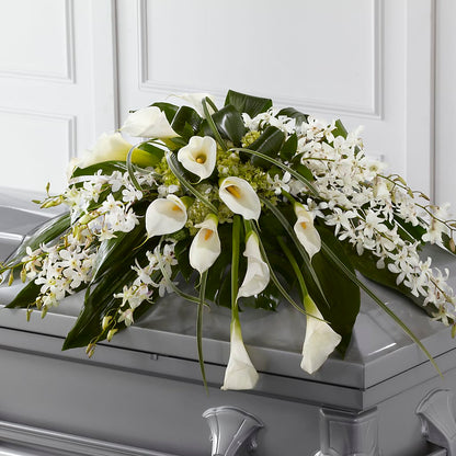 Angel Wings Casket Spray – BEBE'S FLOWER SHOP, Los Angeles CA