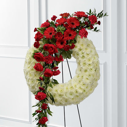 Graceful Tribute Wreath – BEBE'S FLOWER SHOP, Los Angeles CA