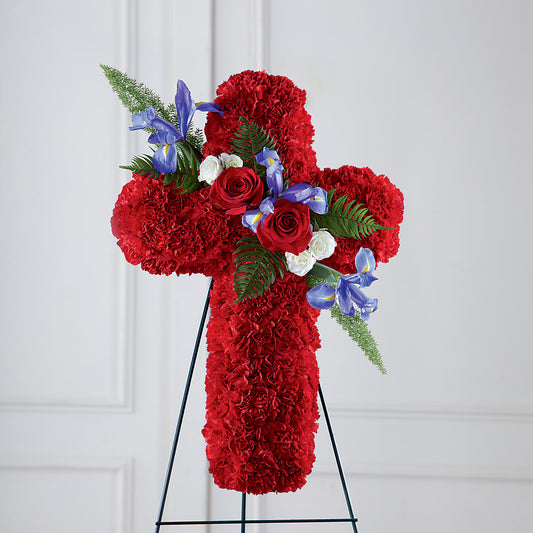 Faithful Hero Floral Cross – BEBE'S FLOWER SHOP, Los Angeles CA