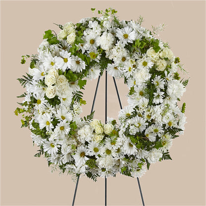 Faithful Wishes Wreath – BEBE'S FLOWER SHOP, Los Angeles CA