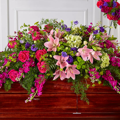 Radiant Tribute Casket Spray – BEBE'S FLOWER SHOP, Los Angeles CA