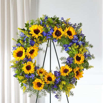 Bright Rays Wreath – BEBE'S FLOWER SHOP, Los Angeles CA