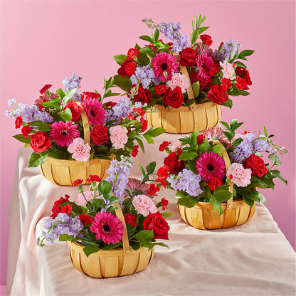 Pink Picnic Basket – BEBE'S FLOWER SHOP, Los Angeles CA