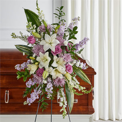 Grateful Hearts Standing Spray – BEBE'S FLOWER SHOP, Los Angeles CA