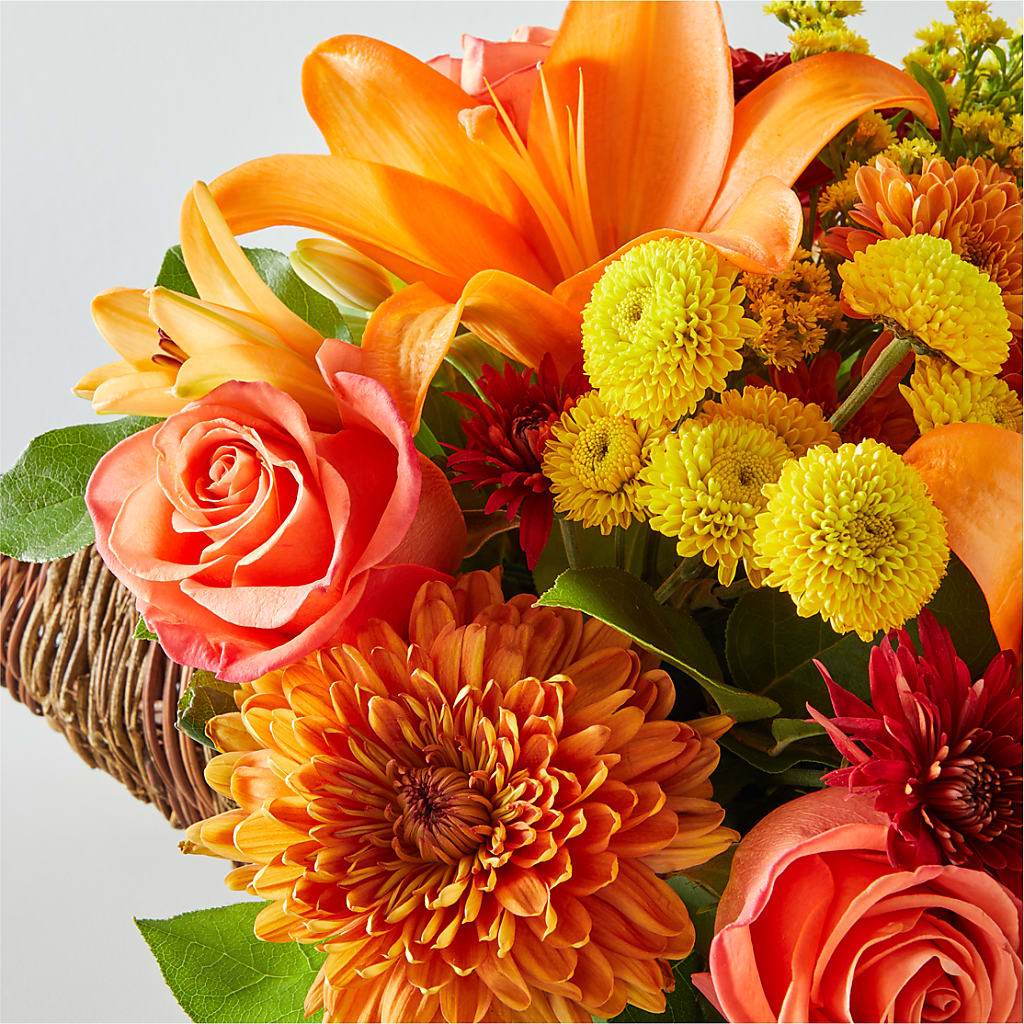 Bouquet of Blessings Cornucopia – BEBE'S FLOWER SHOP, Los Angeles CA