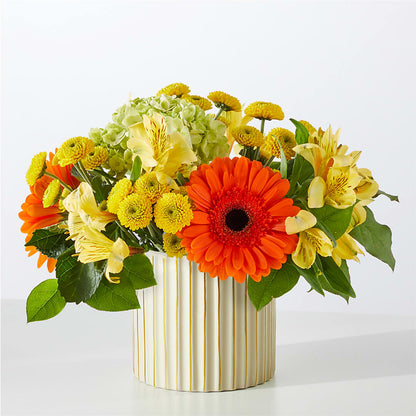 Autumn Sunshine Bouquet with Ivory Vase – BEBE'S FLOWER SHOP, Los Angeles CA