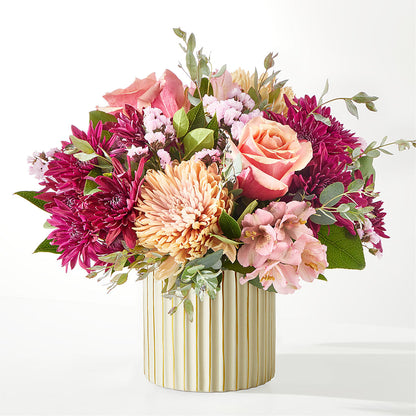 Berry Cobbler Bouquet with Ivory Vase – BEBE'S FLOWER SHOP, Los Angeles CA