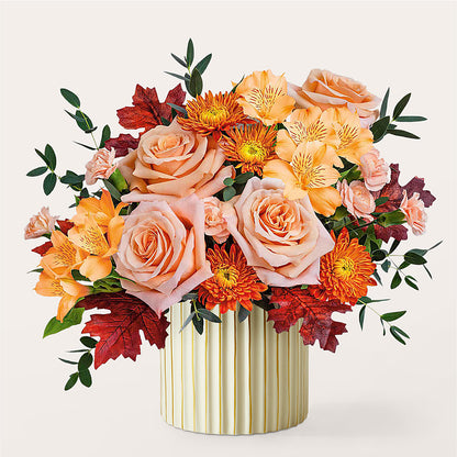 Spiced Latte Bouquet with Ivory Vase – BEBE'S FLOWER SHOP, Los Angeles CA