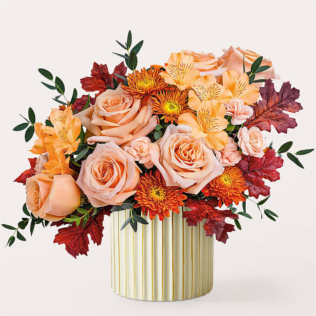Spiced Latte Bouquet with Ivory Vase – BEBE'S FLOWER SHOP, Los Angeles CA
