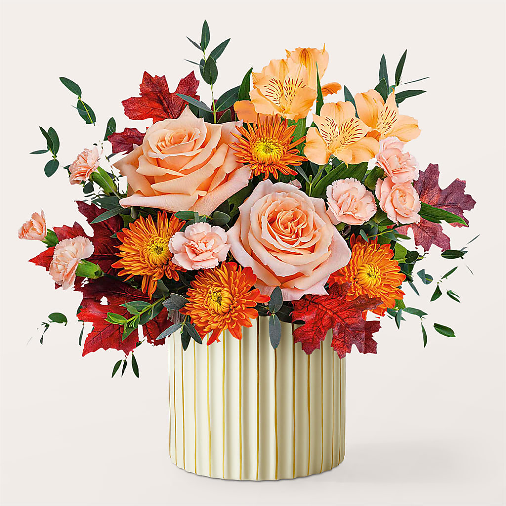 Spiced Latte Bouquet with Ivory Vase – BEBE'S FLOWER SHOP, Los Angeles CA