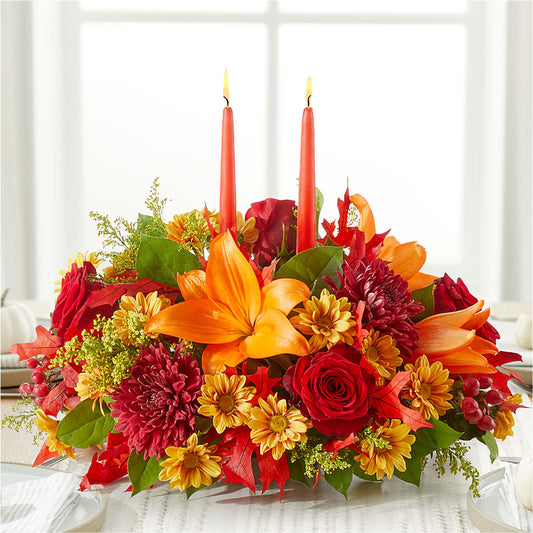 Autumn's Embrace Centerpiece – BEBE'S FLOWER SHOP, Los Angeles CA