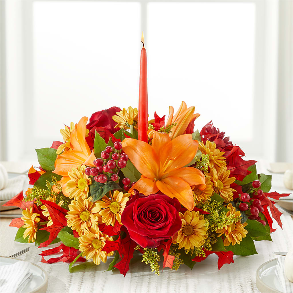 Autumn's Embrace Centerpiece – BEBE'S FLOWER SHOP, Los Angeles CA